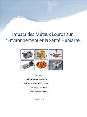 cover image of Impact des Métaux Lourds sur l'Environnement et la Santé  Humaine